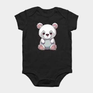 Baby White Panda Baby Bodysuit